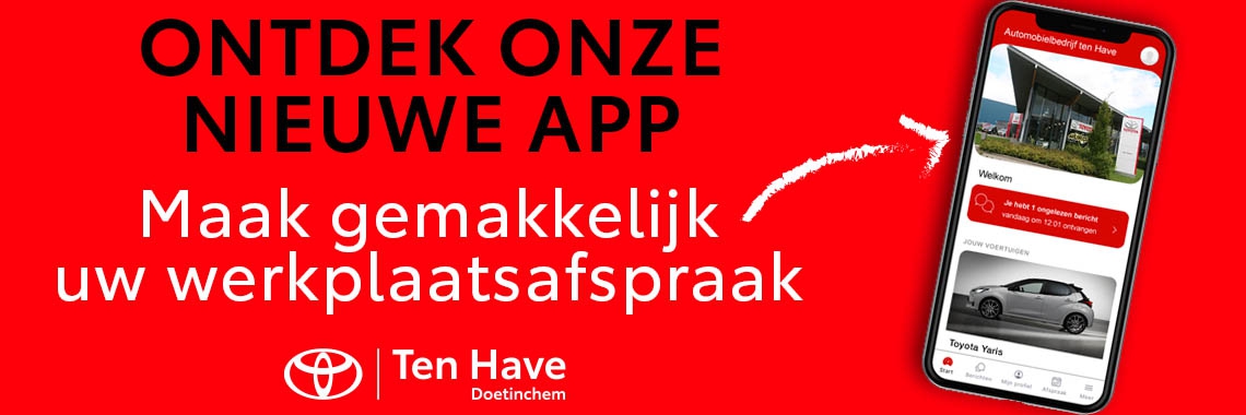 Nieuwe werkplaatsafspraak app